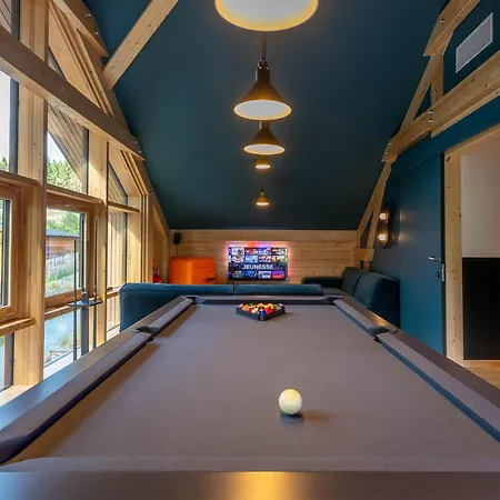 펜션 Wood - De Prestige En Ardennes - 10 Personnes - Sauna, Jacuzzi, Piscine Et Billard