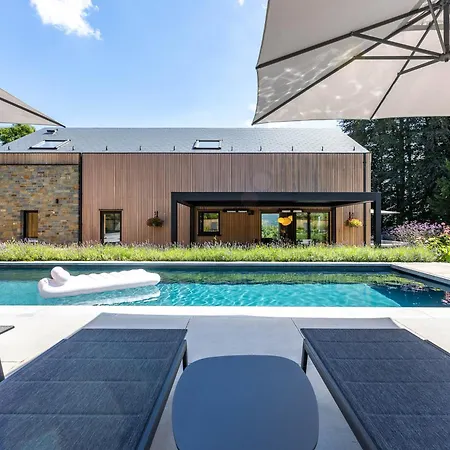 Wood - De Prestige En Ardennes - 10 Personnes - Sauna, Jacuzzi, Piscine Et Billard 펜션 *